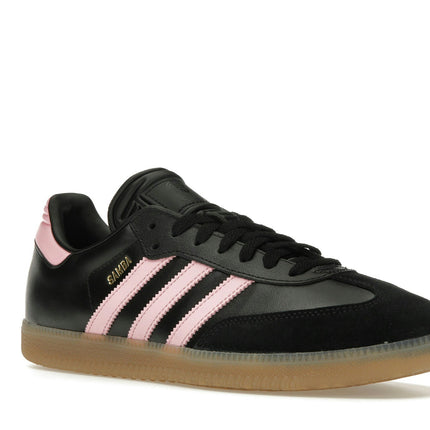 Adidas Samba Inter Miami CF Messi Noir IH8157, trois-quarts avant extérieur