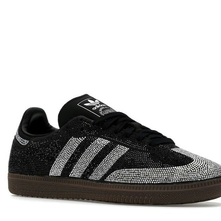 Adidas Samba OG Rhinestone Black Silver IH9052, trois-quarts avant extérieur