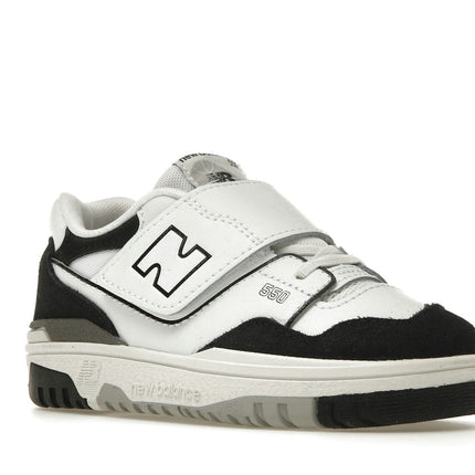New Balance 550 White Black Rain Cloud (TD) IHB550CA, trois-quarts avant extérieur