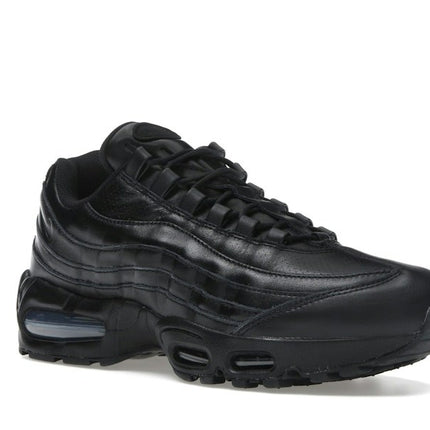 Nike Air Max 95 SQ Big Bubble Black Leather IM0696-001, trois-quarts avant extérieur