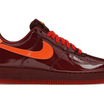 Nike Air Force 1 Low Patent Leather Dark Team Red Safety Orange IO4489-601, vue principale