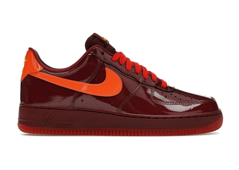 Nike Air Force 1 Low Patent Leather Dark Team Red Safety Orange