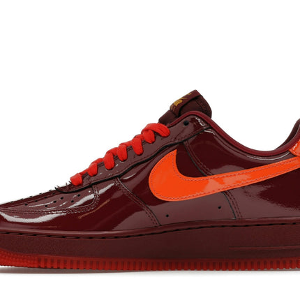 Nike Air Force 1 Low Patent Leather Dark Team Red Safety Orange IO4489-601, profil intérieur
