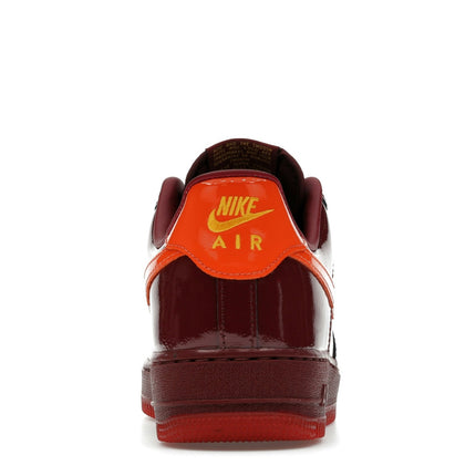 Nike Air Force 1 Low Patent Leather Dark Team Red Safety Orange IO4489-601, arrière