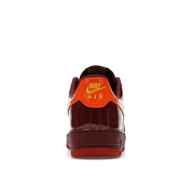 Nike Air Force 1 Low Patent Leather Dark Team Red Safety Orange IO4489-601, arrière