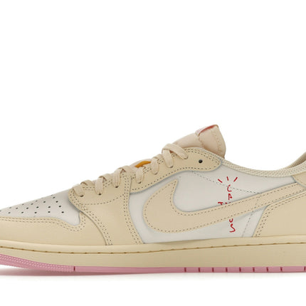 Air Jordan 1 Retro Low OG SP Travis Scott Shy Pink IQ7604-100, profil intérieur
