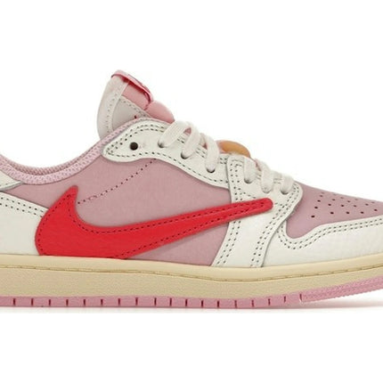 Air Jordan 1 Retro Low OG SP Travis Scott Sail Tropical Pink (PS) IQ7605-101, vue principale