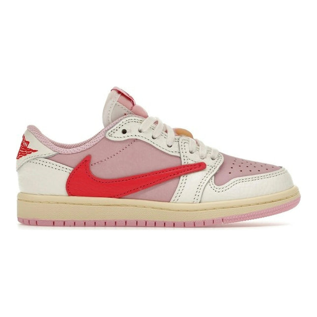 Air Jordan 1 Retro Low OG SP Travis Scott Sail Tropical Pink (PS) IQ7605-101, vue principale