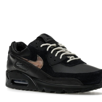 Nike Air Max 90 Wagyu Black IR1979-010, trois-quarts avant extérieur