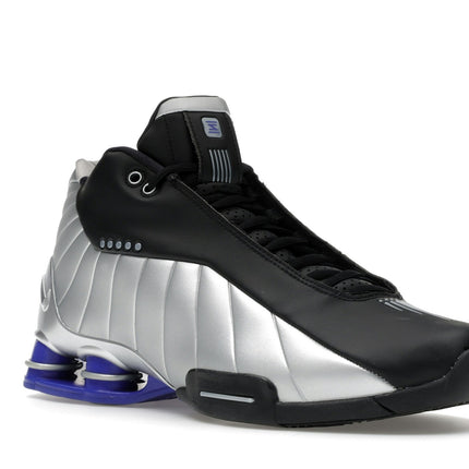 Nike Shox BB4 Black Silver Lapis (2026) IR1984-010, trois-quarts avant extérieur