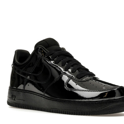 Nike Air Force 1 Low '07 Premium Black Patent IV2857-010, trois-quarts avant extérieur