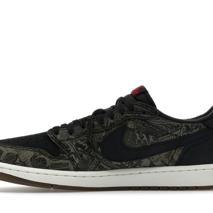 Air Jordan 1 Retro Low OG Laser Black University Red IV6750-001, profil intérieur