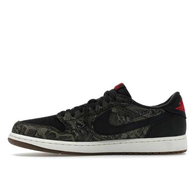 Air Jordan 1 Retro Low OG Laser Black University Red IV6750-001, profil intérieur