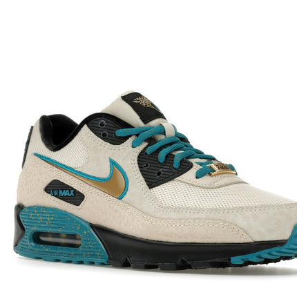 Nike Air Max 90 Jacksonville Jaguars IW1139-100, trois-quarts avant extérieur