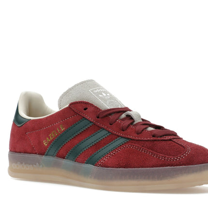 Adidas Gazelle Indoor Shadow Red Shadow Green JH5403, trois-quarts avant extérieur