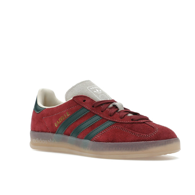 Adidas Gazelle Indoor Shadow Red Shadow Green JH5403, trois-quarts avant extérieur