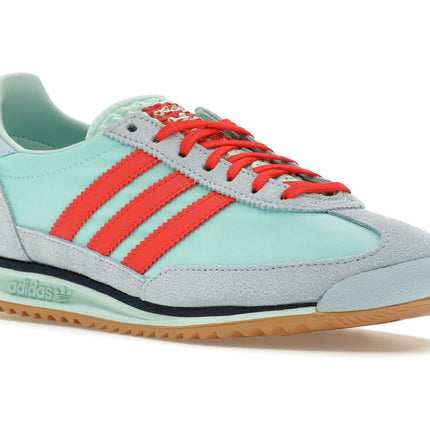 Adidas SL 72 OG Semi Flash Aqua Bright Red Clear Sky JH7397, trois-quarts avant extérieur