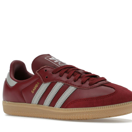 Adidas Samba OG Burgundy Gum JH8700, trois-quarts avant extérieur