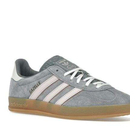Adidas Gazelle Indoor Grey Sandy Pink JH8820, trois-quarts avant extérieur