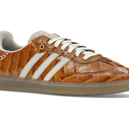 Adidas Samba Wales Bonner Brown Croc JH9826, trois-quarts avant extérieur