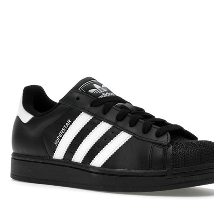 Adidas Superstar 2 Core Black Cloud White JI0079, trois-quarts avant extérieur