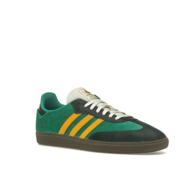 Adidas Samba OG Court Green Preloved Yellow JI2681, trois-quarts avant extérieur