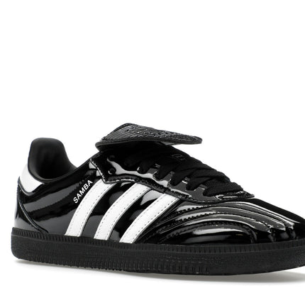 Adidas Samba LT Core Black Patent Leather JI2707, trois-quarts avant extérieur