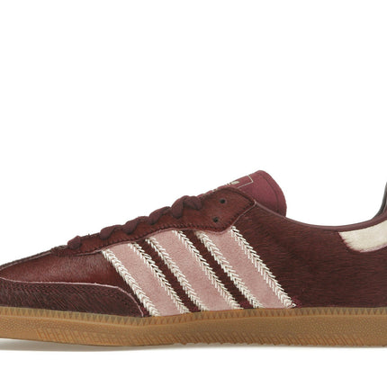 Adidas Samba OG Maroon Sand Strata Pony JP5330, profil intérieur