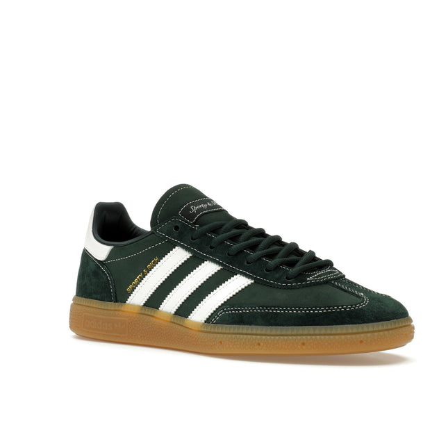 Adidas Handball Spezial Sporty & Rich Dark Green JP7067, trois-quarts avant extérieur