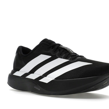 Adidas Adizero Evo SL Black White JP7149, trois-quarts avant extérieur