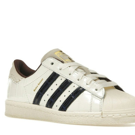 Adidas Superstar Wales Bonner White Croc JP7161, trois-quarts avant extérieur