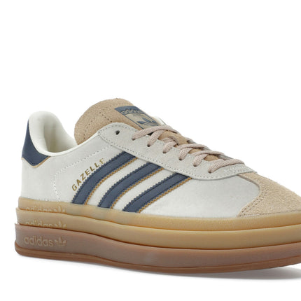 Adidas Gazelle Bold Cream Night Indigo JQ5126, trois-quarts avant extérieur