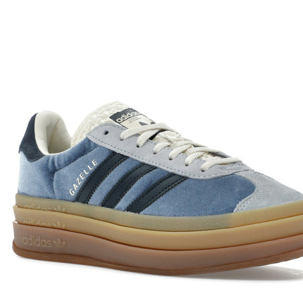 Adidas Gazelle Bold Preloved Ink Velvet JQ5144, trois-quarts avant extérieur