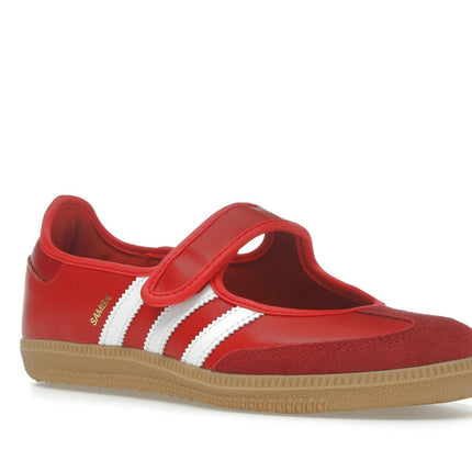 Adidas Samba Jane Scarlet White Gum JQ6446, trois-quarts avant extérieur