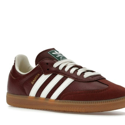Adidas Samba OG Fox Brown Off White Gum JR0892, trois-quarts avant extérieur