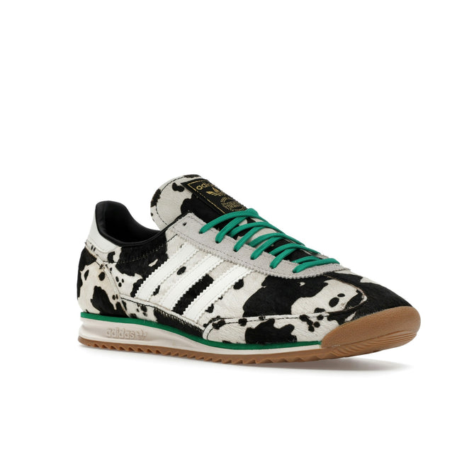 Adidas SL 72 OG Cow Print Black White JR1639, trois-quarts avant extérieur
