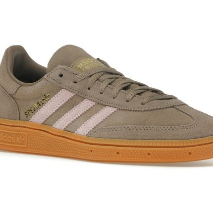 Adidas Handball Spezial Chalky Brown Clear Pink JR3082, trois-quarts avant extérieur