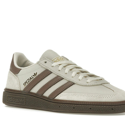 Adidas Handball Spezial Brown Cream White JR3365, trois-quarts avant extérieur