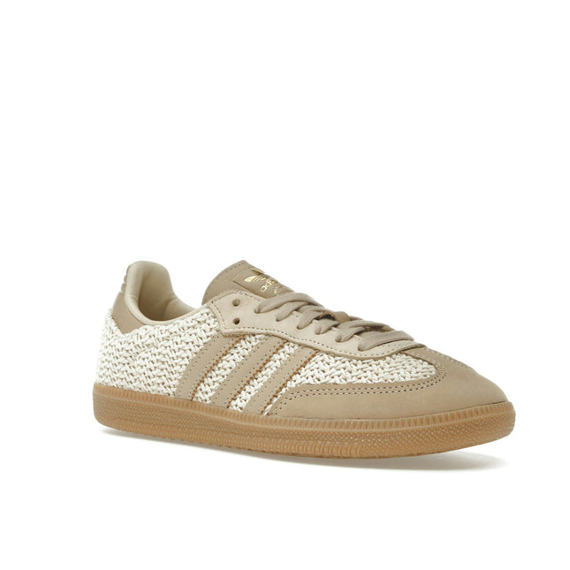Adidas Samba OG Crochet Pack Sand Strata JR9446, trois-quarts avant extérieur