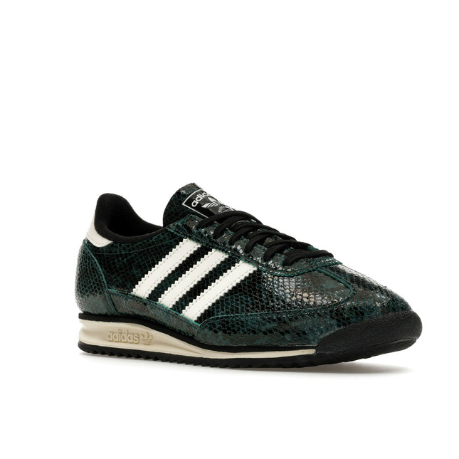 Adidas SL 72 OG Collegiate Green Snakeskin JS3982, trois-quarts avant extérieur