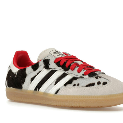 Adidas Samba OG Cow Print Aurora Coffee KI6956, trois-quarts avant extérieur
