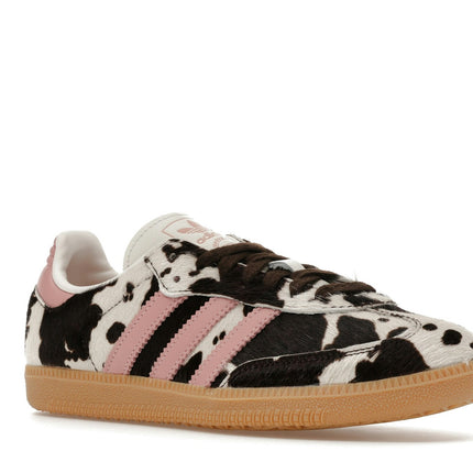 Adidas Samba OG Cow Print Dark Brown Wonder Mauve KK2239, trois-quarts avant extérieur