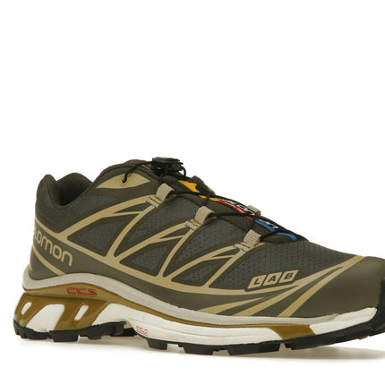 Salomon XT-6 Beluga Dull Gold L47136200, trois-quarts avant extérieur