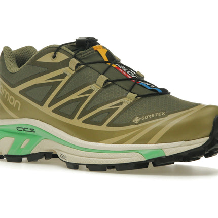 Salomon XT-6 Gore-Tex Olive Night Dried Herb L47292300, trois-quarts avant extérieur