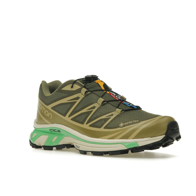 Salomon XT-6 Gore-Tex Olive Night Dried Herb L47292300, trois-quarts avant extérieur