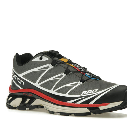 Salomon XT-6 Pewter Aurora Red L47293200, trois-quarts avant extérieur
