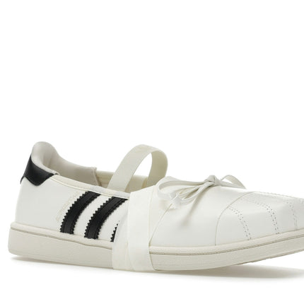 Adidas Superstar Square Toe Ballet JENNIE Off White Black LB3786, trois-quarts avant extérieur