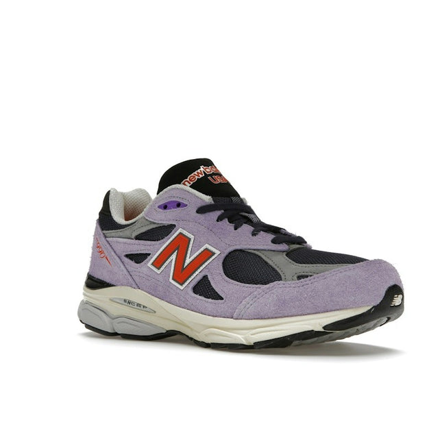 New Balance 990 V3 Made In USA Teddy Santis Raw Amethyst M990TD3, trois-quarts avant extérieur