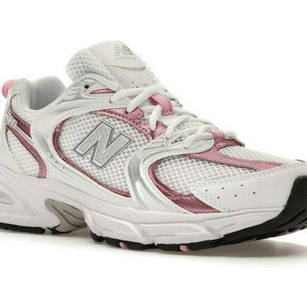 New Balance 530 White Pink Sugar MR530PK, trois-quarts avant extérieur