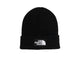The North Face Logo Patch Ribbed Beanie Black NF0A3FJXJK31, vue principale